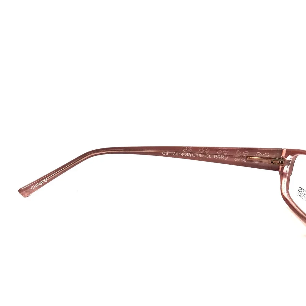 Lantis Optical Eyeglasses Frame L8014 PRP Purple Rectangle Crystals 48-16-130